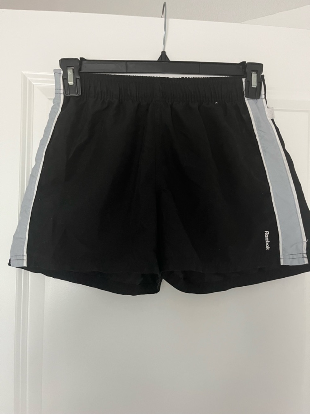 Reebok Black Shorts with White Logo Tag
